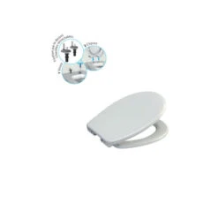 Abattant WC Thermodur Blanc Avec Fermeture Ralentie MAZU