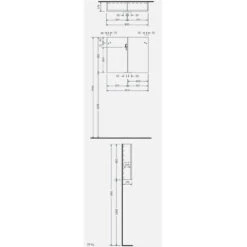 Armoire De Toilette Avec Double Miroir Rak-Joy - 18 X 68 Cm -Maison du Confort armoire de toilette avec double miroir rak joy 18 x 68 cm 2