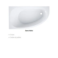 Baignoire Balnéo D'angle à Poser - Tripoli - Dim 160 X 90 X 60,5 Cm -Maison du Confort baignoire balneo dangle a poser tripoli dim 160 x 90 x 605 cm 3