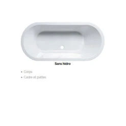 Baignoire Balnéo îlot Au Sol - Loft - Dimensions 180 X 80 X 59,5 Cm -Maison du Confort baignoire balneo ilot au sol loft dimensions 180 x 80 x 595 cm 2