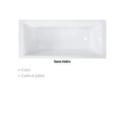 Baignoire Balnéo Rectangulaire à Poser - Bali -Maison du Confort baignoire balneo rectangulaire a poser bali 2