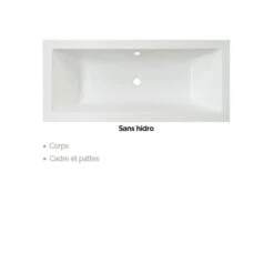 Baignoire Balnéo Rectangulaire à Poser - Cube -Maison du Confort baignoire balneo rectangulaire a poser cube 2