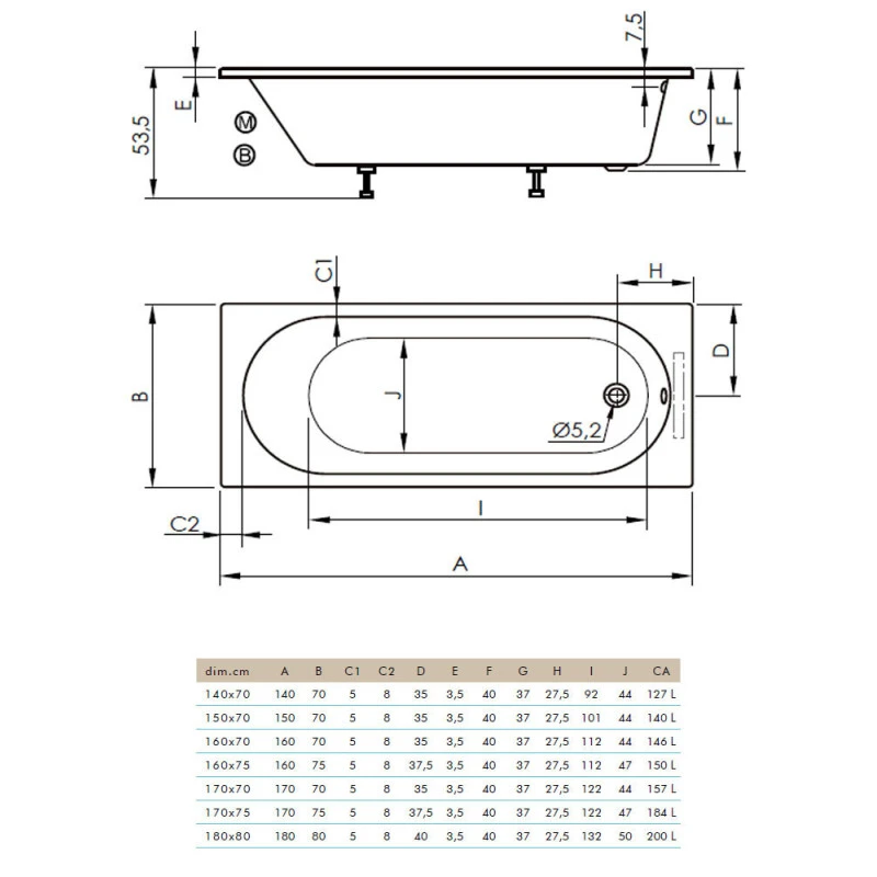 Baignoire Balnéo Rectangulaire à Poser - Serena 4 Baignoire Balnéo Rectangulaire à Poser - Serena – Image 2