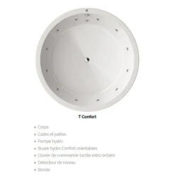 Baignoire Balnéo Ronde SPA En îlot - Noa - 160 Cm De Diamètre -Maison du Confort baignoire balneo ronde spa en ilot noa 160 cm de diametre 7