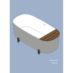 Baignoire îlot Au Sol à Poser Calma + Pieds - Sanycces - 170x80x66cm -Maison du Confort baignoire ilot au sol a poser calma pieds sanycces 170x80x66cm 2