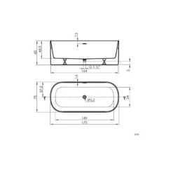 Baignoire îlot Au Sol à Poser Tempo - Sanycces - 170 X 75 X 60 Cm -Maison du Confort baignoire ilot au sol a poser tempo sanycces 170 x 75 x 60 cm 6
