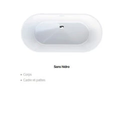 Baignoire îlot Au Sol Torino - 168 X 80 X 58,5 Cm -Maison du Confort baignoire ilot au sol torino 168 x 80 x 585 cm 1