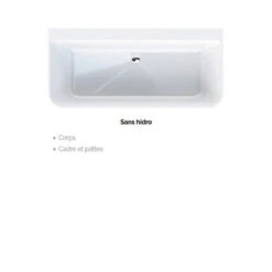 Baignoire Rectangulaire Trento Muro - Sanycces - 175 X 80 X 60 Cm -Maison du Confort baignoire rectangulaire trento muro sanycces 175 x 80 x 60 cm 3