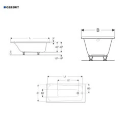 Baignoire Rectangulaire Renova Avec Pieds 180 X 80 Cm 5 Baignoire Rectangulaire Renova Avec Pieds 180 X 80 Cm -Maison du Confort baignoire renova rectangulaire 1