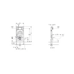 Bâti-support WC Suspendu + Plaque De Déclenchement -Maison du Confort bati support wc suspendu plaque de declenchement 1