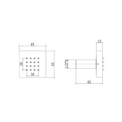 Body Jet D'eau Latéral Fixe Chromothérapie AquaElite 65x65mm -Maison du Confort body jet deau lateral fixe chromotherapie aquaelite 65x65mm 3