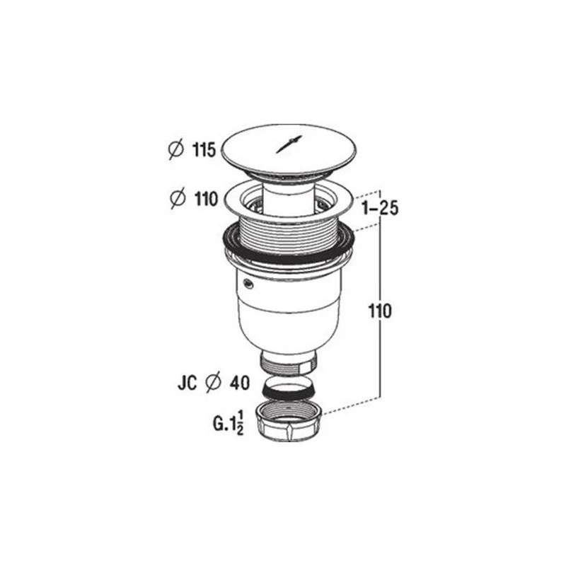 Bonde Verticale Receveur Ø90mm 4 Bonde Verticale Receveur Ø90mm – Image 2