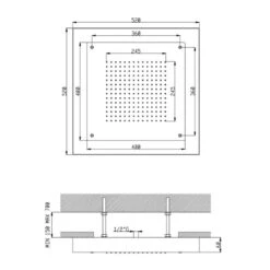 Ciel De Douche Chromothérapie AquaElite 520 X 520mm - 1 Jet -Maison du Confort ciel de douche chromotherapie aquaelite 520 x 520mm 1 jet 3