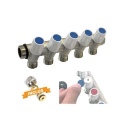 COLLECTEURS VANNES MF 3/4" - Sortie 1/2 Pour Tube Multicouche -Maison du Confort collecteur conique multicouche 16x12 per 2