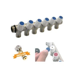 COLLECTEURS VANNES MF 3/4" - Sortie 1/2 Pour Tube Multicouche -Maison du Confort collecteur conique multicouche 16x12 per 3