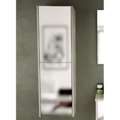 Colonne De Rangement Wueko Iro - 2 Portes + Miroirs - 140,4x25cm