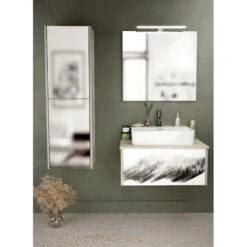 Colonne De Rangement Wueko Iro - 2 Portes + Miroirs - 140,4x25cm -Maison du Confort colonne de rangement wueko iro 2 portes miroirs 1404x25cm 3