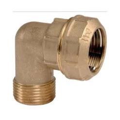 COUDE MALE LAITON Pour Tube PE Serrage Extérieur