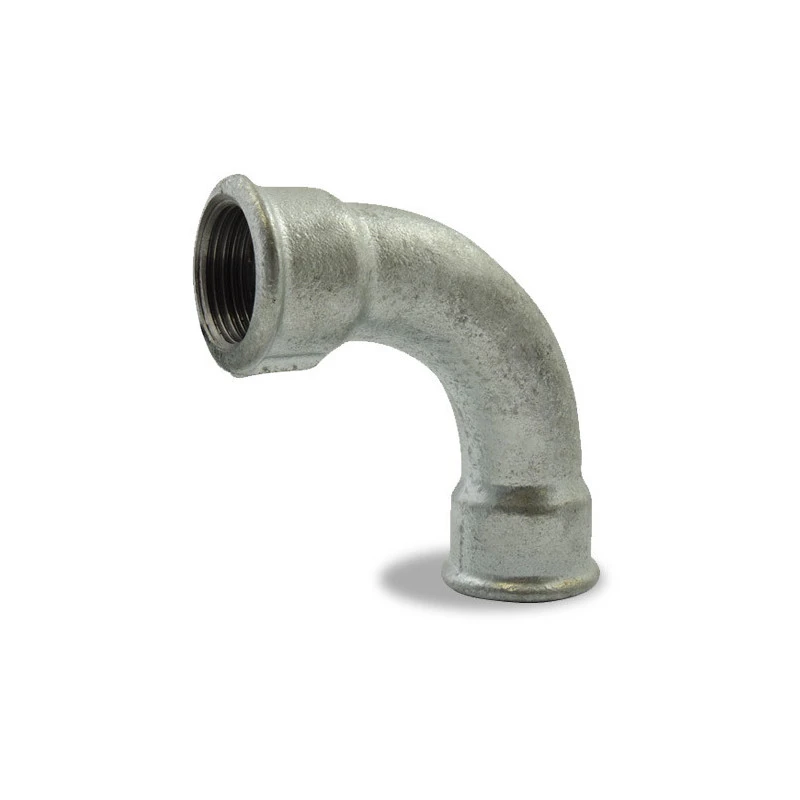 Courbe à Grand Rayon 90° Femelle/femelle Galvanisée En Fonte Malléable 3 Courbe à Grand Rayon 90° Femelle/femelle Galvanisée En Fonte Malléable