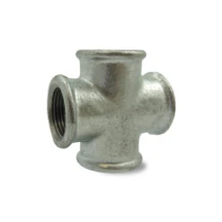 Croix Galvanisée 4 Voies Femelle/femelle/femelle/femelle En Fonte Malléable