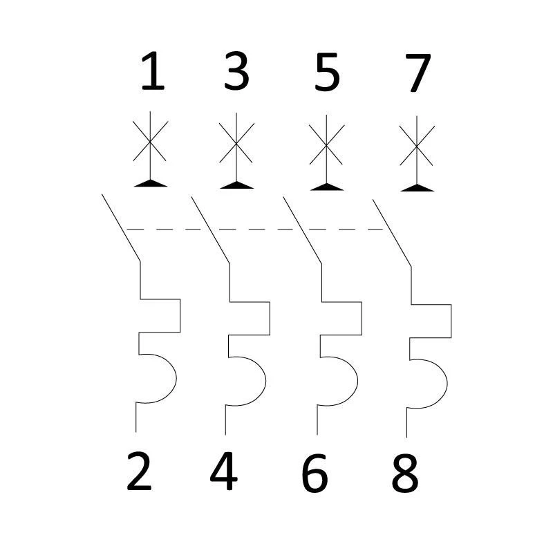 Disjoncteur 25A Tétrapolaire - Digital Electric 3 Disjoncteur 25A Tétrapolaire - Digital Electric