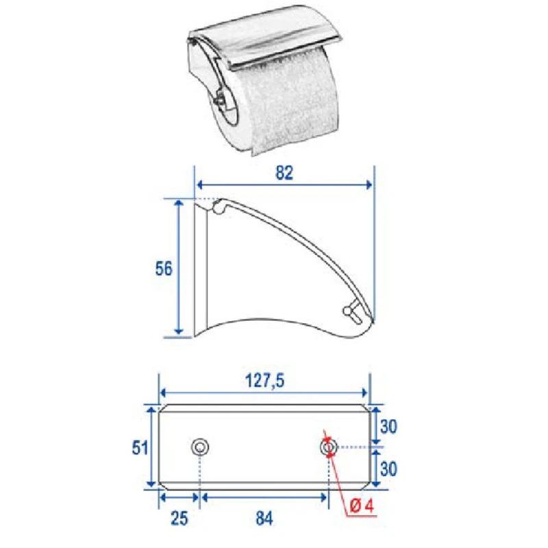 Distributeur De Papier Toilette WC Rouleau Pellet Salle De Bain 4 Distributeur De Papier Toilette WC Rouleau Pellet Salle De Bain – Image 2