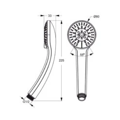 Douchette Ideal Standard 3 Jets 5 Douchette Ideal Standard 3 Jets -Maison du Confort douchette ideal standard 3 jets 1