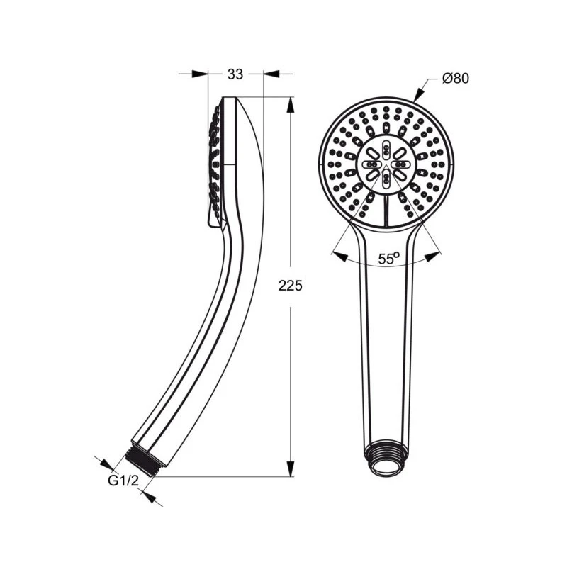 Douchette Ideal Standard 3 Jets 4 Douchette Ideal Standard 3 Jets – Image 2