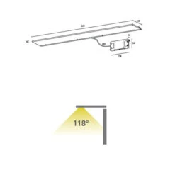 Devant -Maison du Confort eclairage led chrome dimension 80cm 1