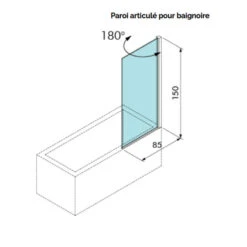 Écran De Baignoire Single Bath - 85 X 150 Cm -Maison du Confort ecran de baignoire single bath 85 x 150 cm 1