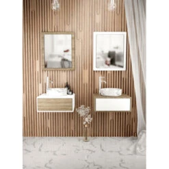 Ensemble 2 Meubles + 2 Vasques + 2 Miroirs LochNess