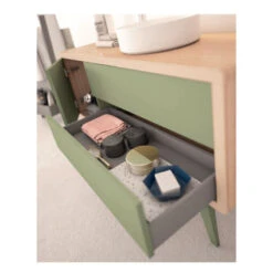 Ensemble Bain Hêtre Couleur Agave - Iséo 100cm -Maison du Confort ensemble bain hetre couleur agave iseo 100cm 2