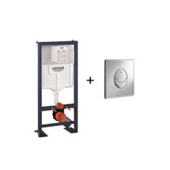 Ensemble Bâti-support + Plaque De Déclenchement Inox