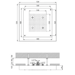 Ensemble De Douche Chromothérapie AquaElite 520 X 520mm - 3 Fonctions -Maison du Confort ensemble de douche chromotherapie aquaelite 520 x 520mm 3 fonctions 3