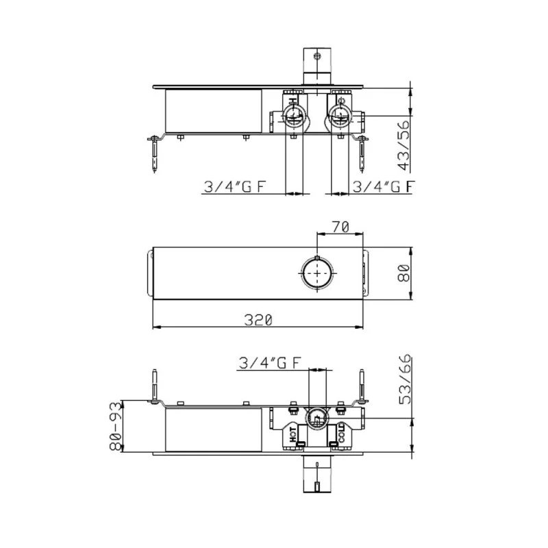 Ensemble De Douche Chromothérapie AquaElite 620x620mm - 4 Fonctions - 3 Body Jets 8 Ensemble De Douche Chromothérapie AquaElite 620x620mm - 4 Fonctions - 3 Body Jets – Image 6
