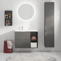 Ensemble Meuble Salle De Bain 2 Tiroirs Avec Niches