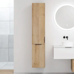 Colonne De Rangement 1 Porte + Panier à Linge