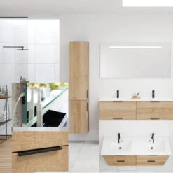 Ensemble Meuble Salle De Bain Double Vasque 4 Tiroirs 5 Ensemble Meuble Salle De Bain Double Vasque 4 Tiroirs -Maison du Confort ensemble salle de bain meuble double vasques 4 tiroirs 3