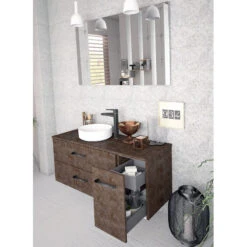 Ensemble Salle De Bain Texturé Métal Vieilli - Ontario