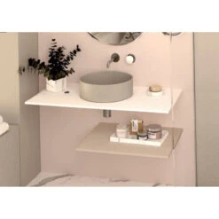 Étagère Modern Pour Plan Vasque - Texture Ardoise -Maison du Confort etagere modern pour plan vasque texture ardoise 3