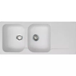 Évier à Encastrer - 2 Cuves 1 égouttoir CHAK - 116 X 50 Cm