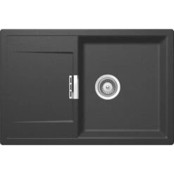 Évier à Encastrer - 1 Cuve 1 égouttoir LAKE - 76,5 X 51 Cm