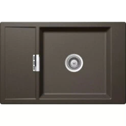 Évier à Encastrer - 1 Cuve 1 Petit égouttoir LAKE - 78 X 51 Cm