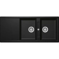 Évier à Encastrer - 2 Cuves 1 égouttoir LAKE - 116 X 51 Cm