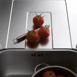 Évier Inox Lisse à Encastrer - 2 Cuves 1 égouttoir WAKE - 116 X 50 Cm