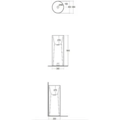 Lavabo Sur Colonne Au Sol - Rak-Petit - Quadrato - Dim 36 X 36 X 90 Cm -Maison du Confort lavabo sur colonne au sol rak petit quadrato dim 36 x 36 x 90 cm 3