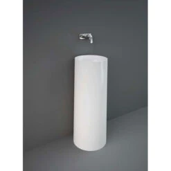 Lavabo Sur Colonne Au Sol - Rak-Petit - Tondo - Dimensions 36 X 90 Cm -Maison du Confort lavabo sur colonne au sol rak petit tondo dimensions 36 x 90 cm 2