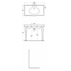 Lavabo Sur Pieds - Rak-Washington - Dim 108,2 X 60,5 X 87 Cm -Maison du Confort lavabo sur pieds rak washington dim 1082 x 605 x 87 cm 2