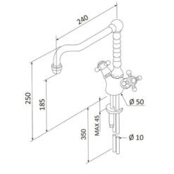 Mélangeur Lavabo Tradition Bec Haut Mobile Chromé Avec Vidage -Maison du Confort melangeur lavabo tradition bec haut mobile chrome avec vidage 2