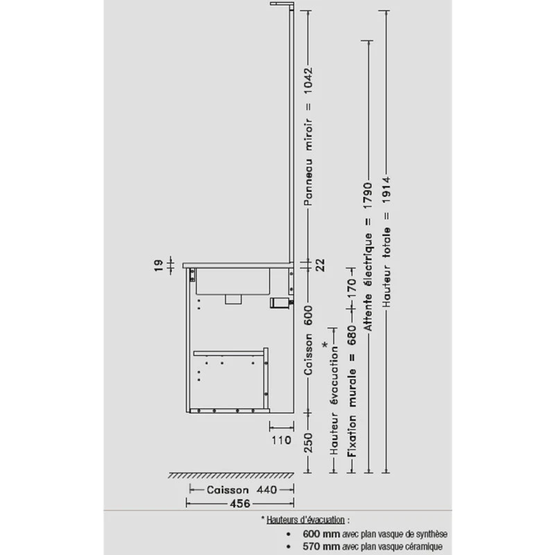 Meuble Salle De Bain + Double Vasque Angelo 3 Portes - 120 Cm 6 Meuble Salle De Bain + Double Vasque Angelo 3 Portes - 120 Cm – Image 4